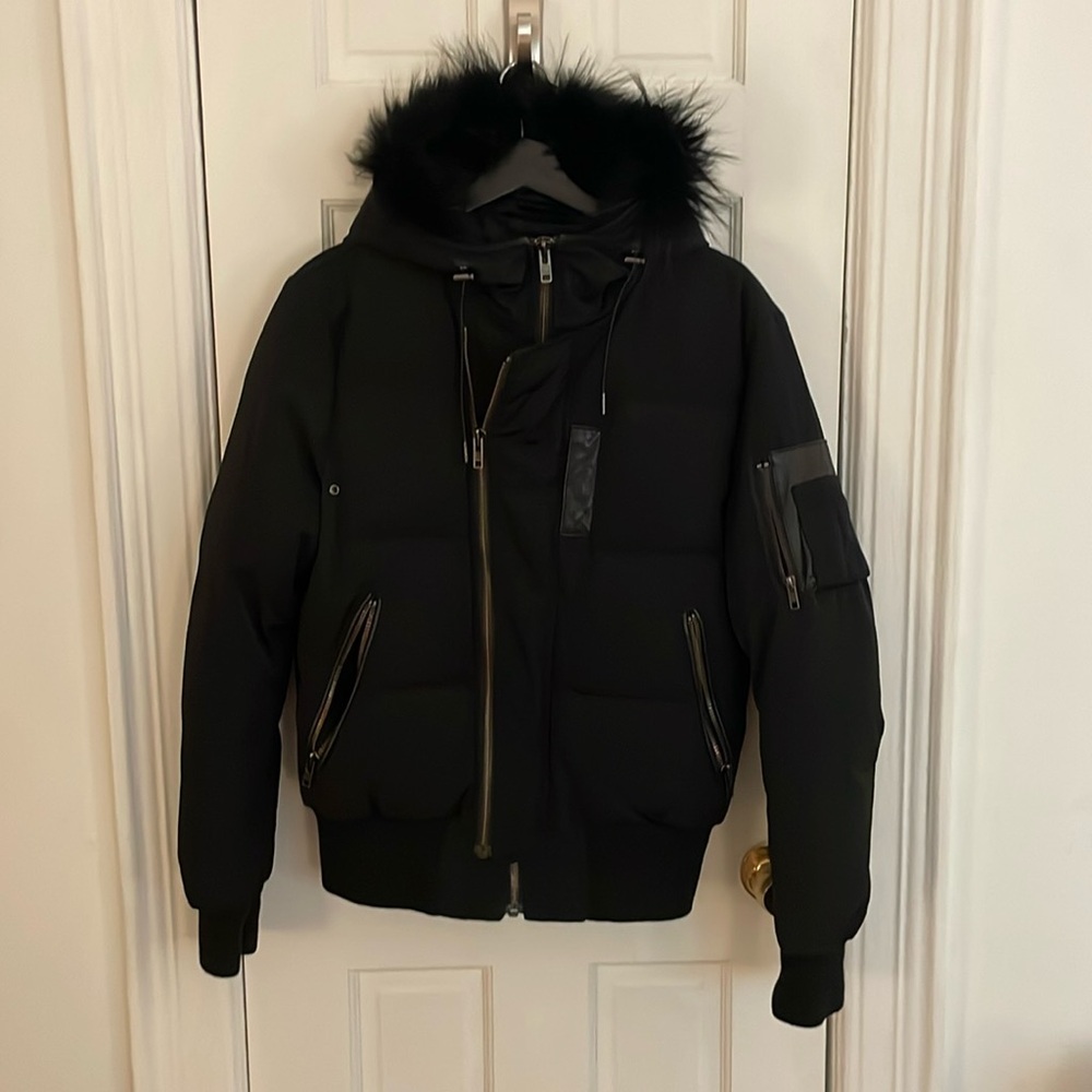 The Kooples Down Moto Bomber Puffer, size M